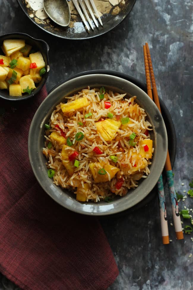 Pineapple Fried Rice (Video Recipe) Fun FOOD and Frolic
