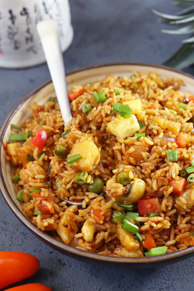 Pineapple Fried Rice Recipe (Vegetarian and Vegan) Fun FOOD Frolic