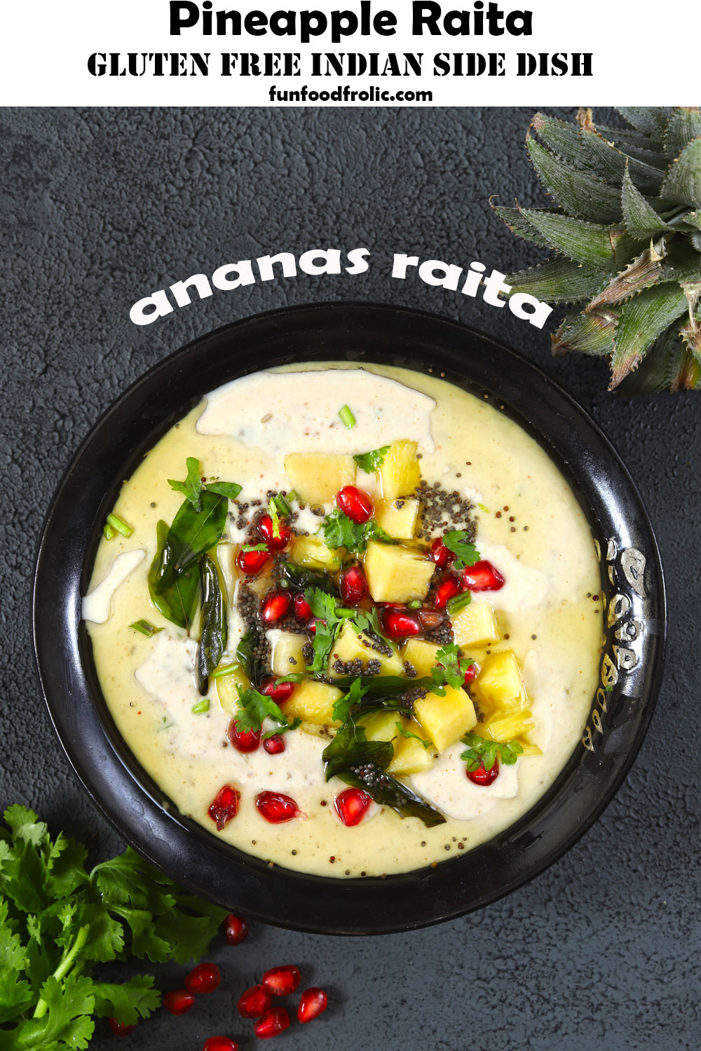 Pineapple Raita Recipe (Ananas Ka Raita) Fun FOOD Frolic