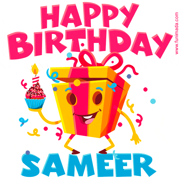 Funny Happy Birthday Sameer GIF — Download on