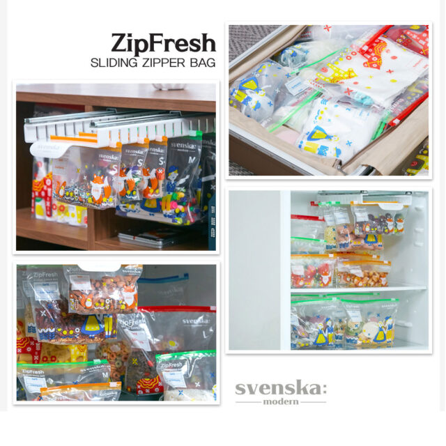 Refrigerator Slideout Zip Food Storage Bags Holder Organizer Funiyou
