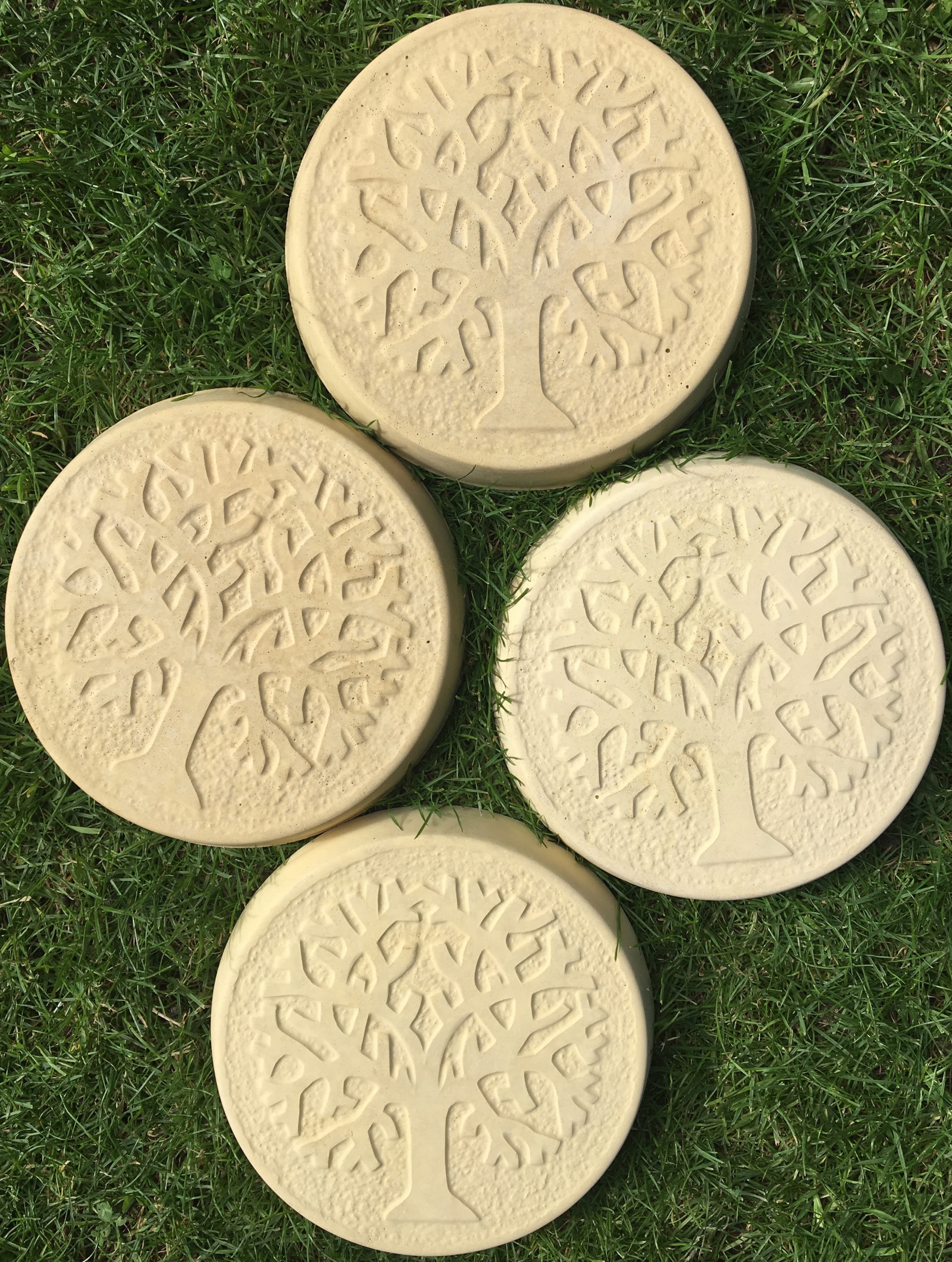 Tree Of Life Garden Stepping Stones Buff Pack of 5