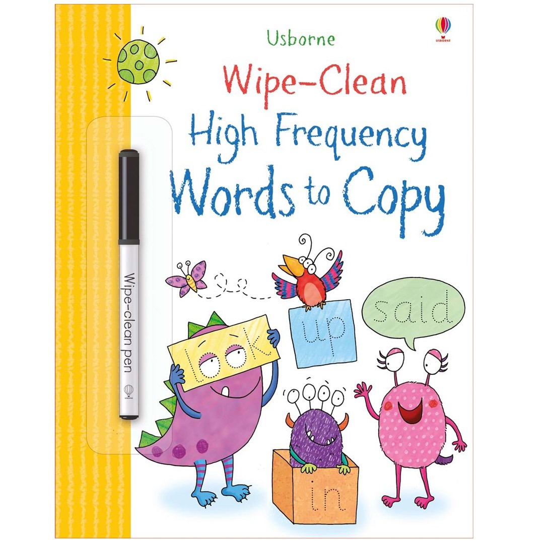 Usborne - Wipe Clean - High Frequency Words To Copy - Fun Learning
