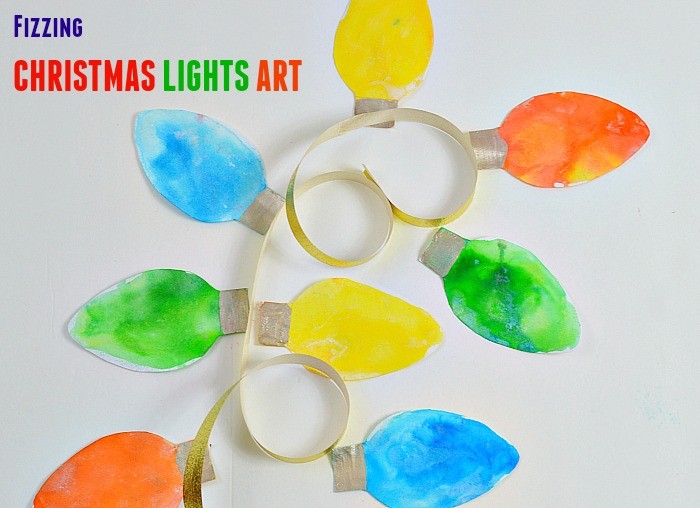 Fizzing Christmas Lights Art Project for Kids Fun Littles