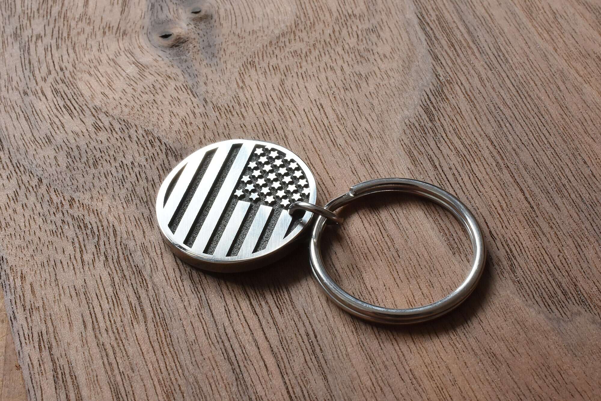 Personalized US flag keychain FM 217 Funnymetals Crafts