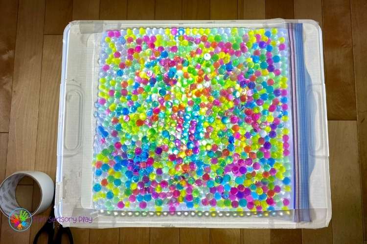 DIY Water Bead Sensory Light Box Fun Sensory Play