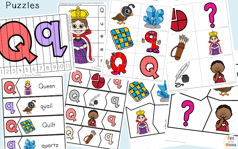Letter Q Preschool Printable Pack Fun with Mama