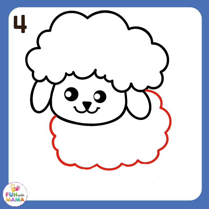How To Draw A Sheep Step By Step Easy