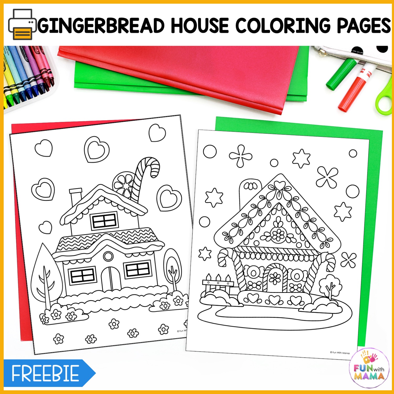 Printable Gingerbread House Coloring Pages For Kids Gingerbread House