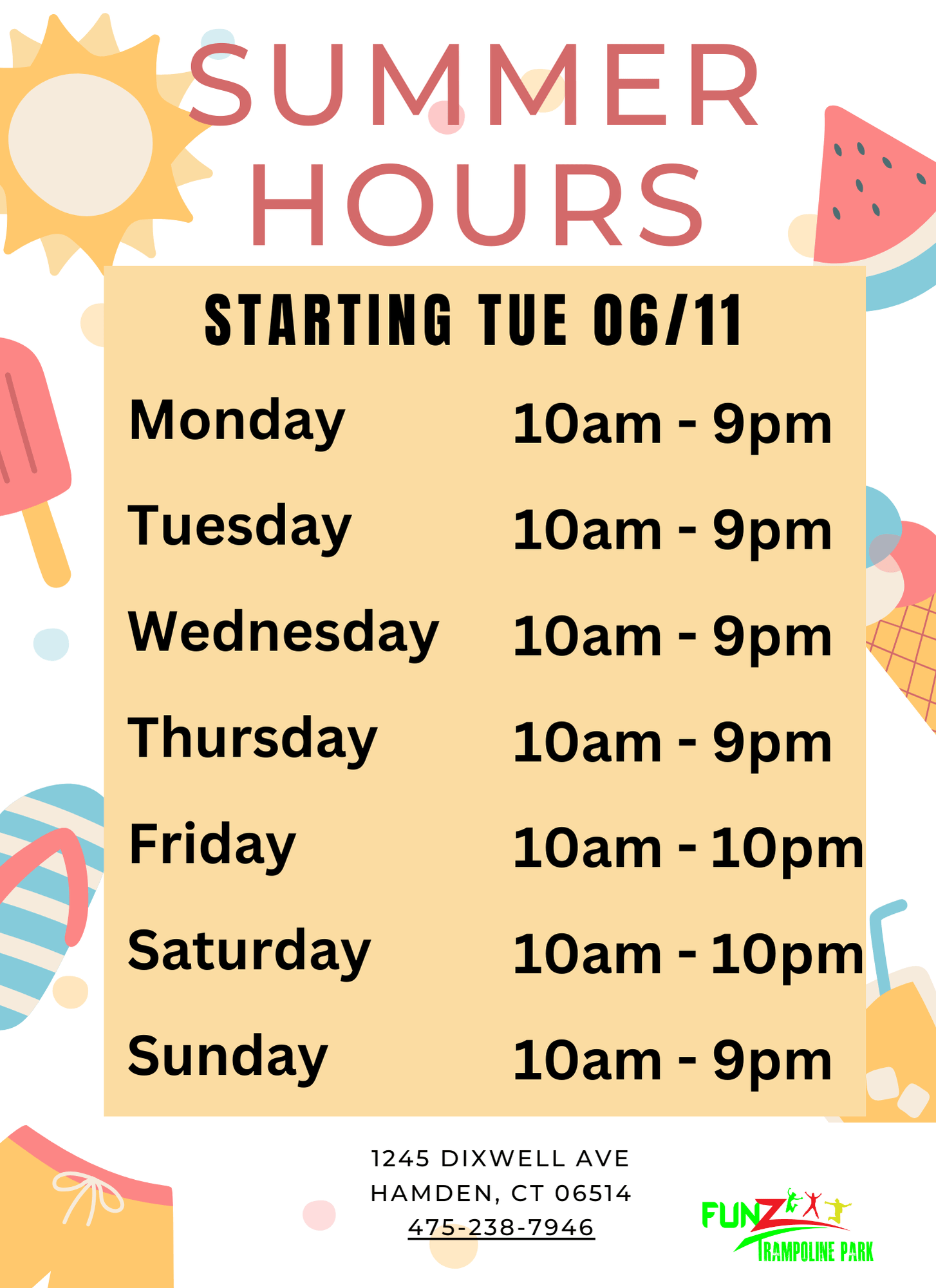 Waiver FunZ Trampoline Park Hamden, Connecticut