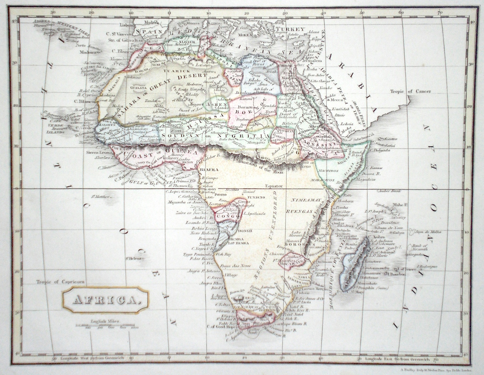 Adams 1832 Africa Map Antique Maps of Africa