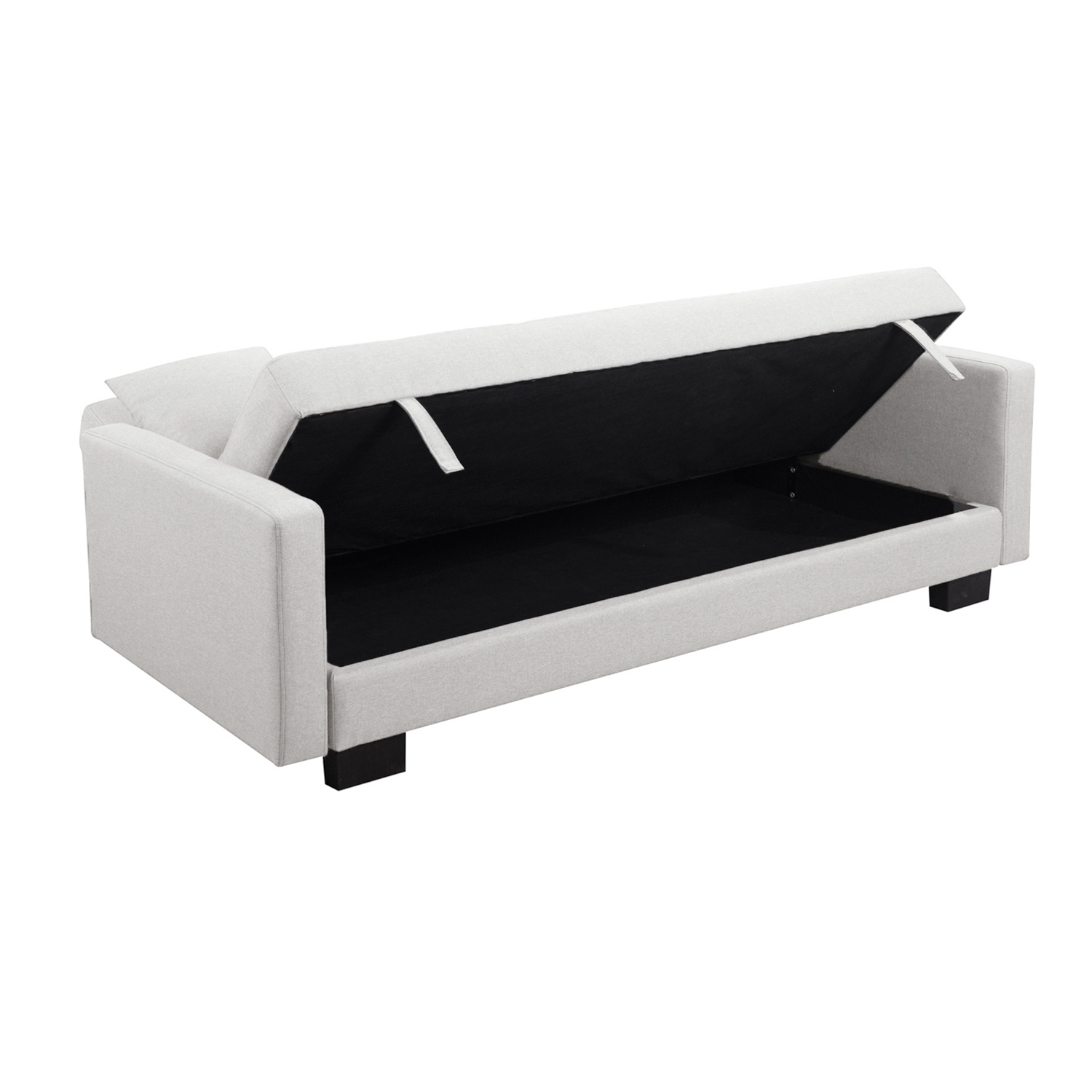 Landersten Sofa Bed with Storage (White Faux Leather) Furniture