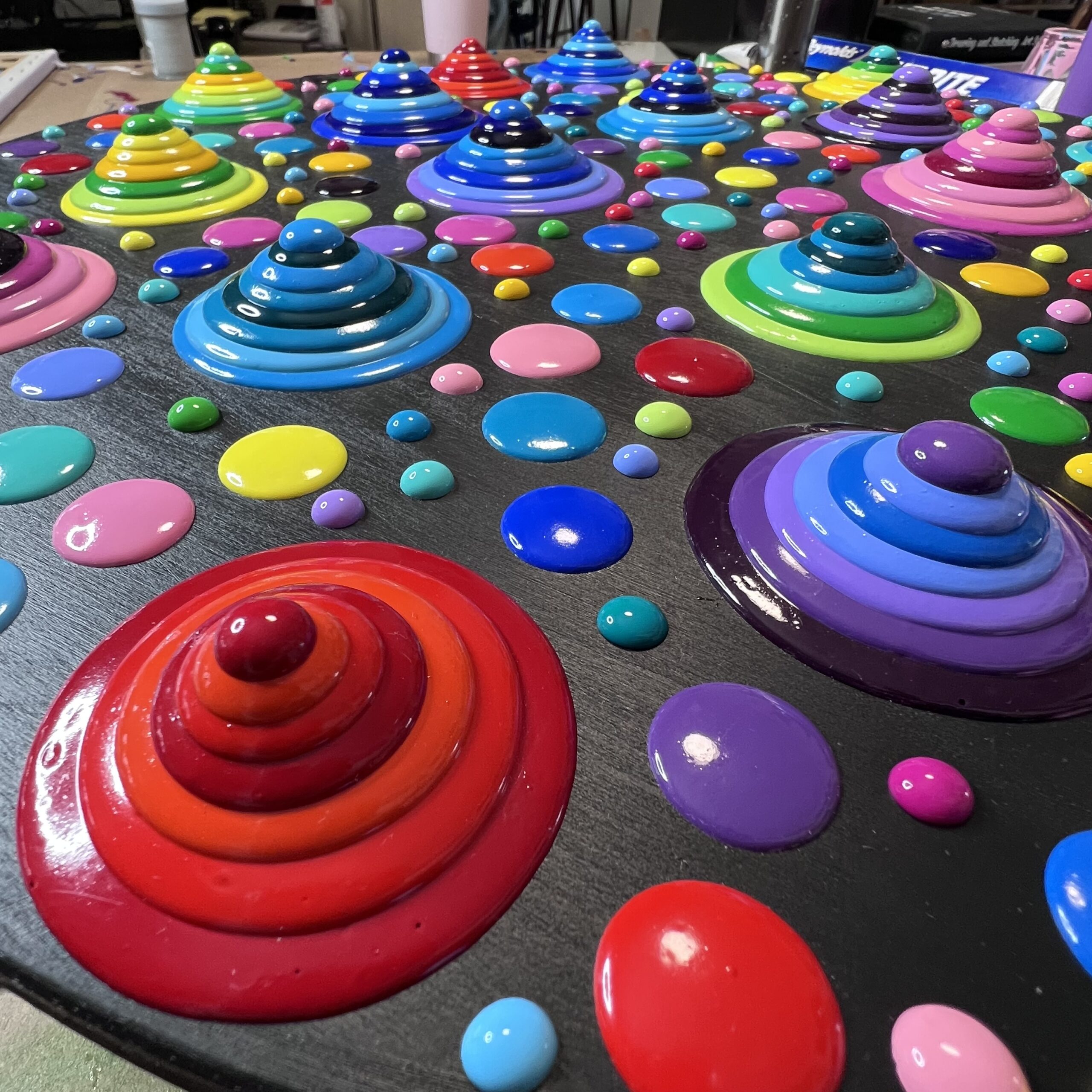 Blob Art; 26Color Round Blob Painting Furst Art Studio