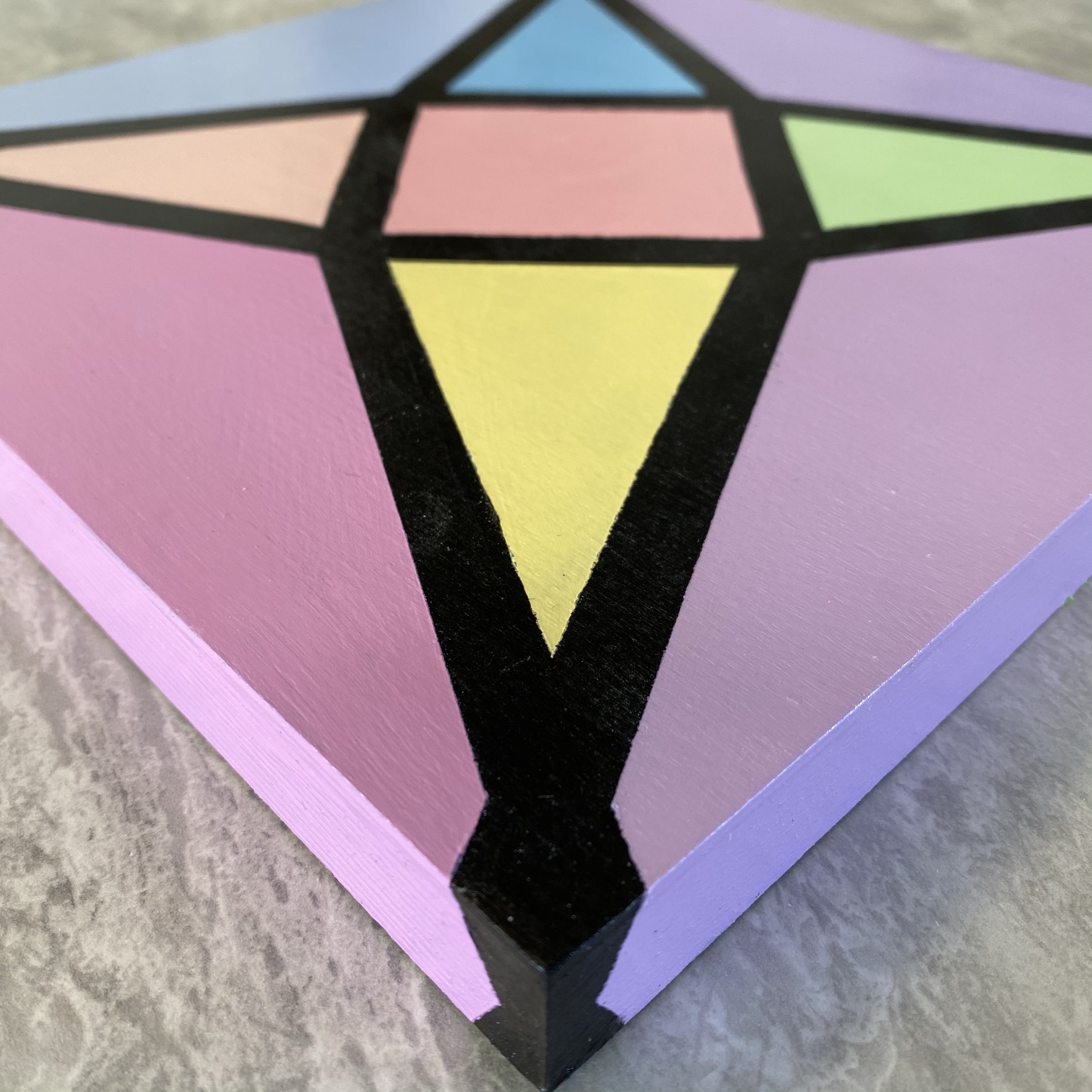 Pastels Geometric Tape Art Painting Furst Art Studio