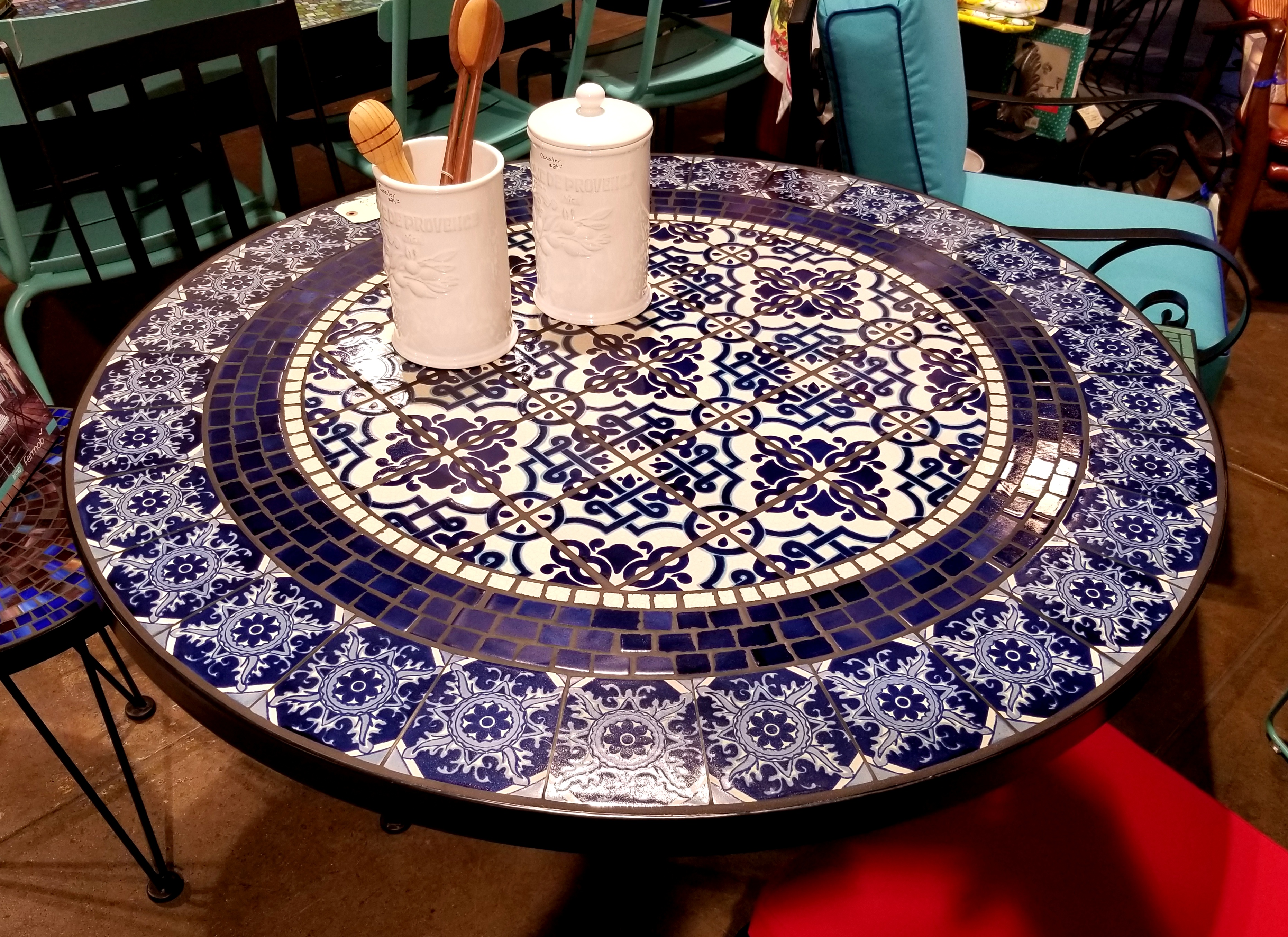 Tile and Glass Mosaic Tables