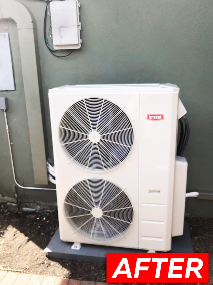 Bryant Ductless System installation in Palo Alto, California San Jose