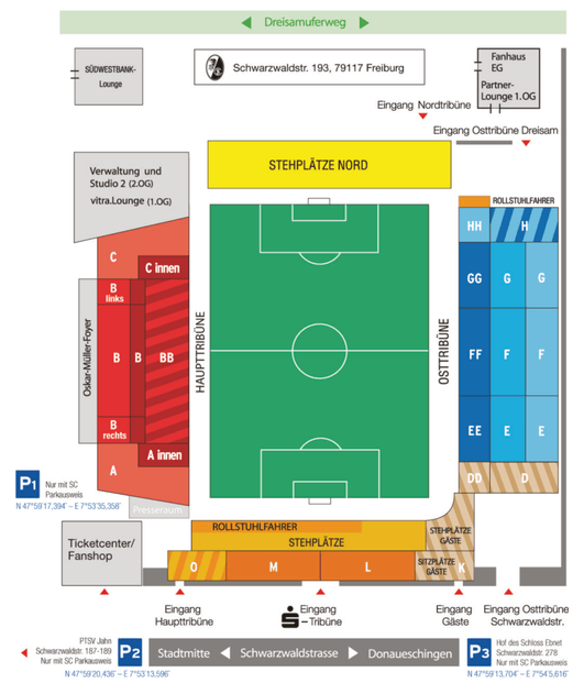 SchwarzwaldStadion in Freiburg Fußballstadion in Schwarzwald Freiburg