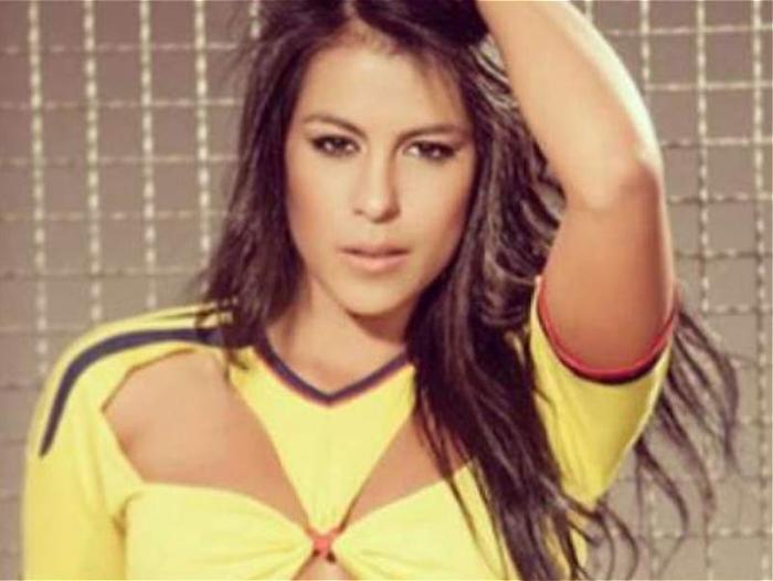 Fotos de Angélica Camacho con la camiseta de Colombia Curiosidades de