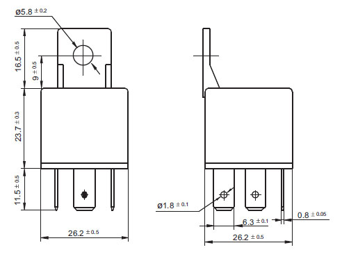 SPST 12V 40A Horn Relay Datasheet