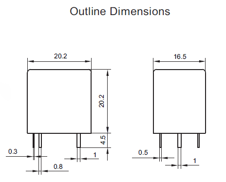 JQC-21FF SPDT 12V 10A PCB Relay Datasheet