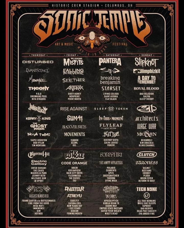 Festival Sonic Temple 2024 The Original Misfits, Disturbed, Pantera y(04)