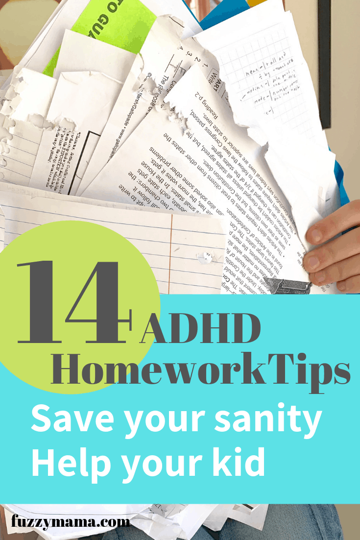 14 ways to Help Your ADHD Kid with homework Fuzzymama