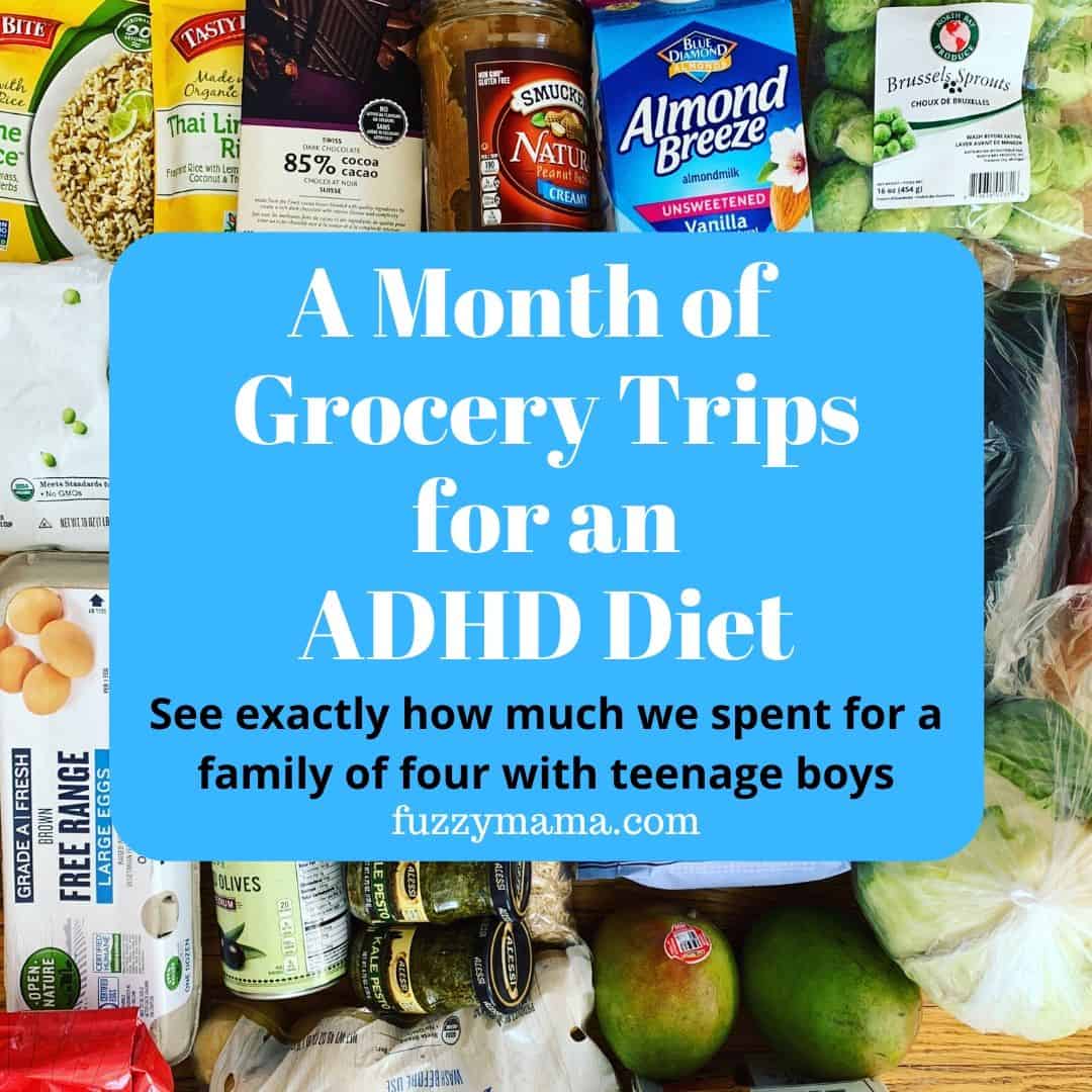 ADHD Diet A Month of Groceries Fuzzymama