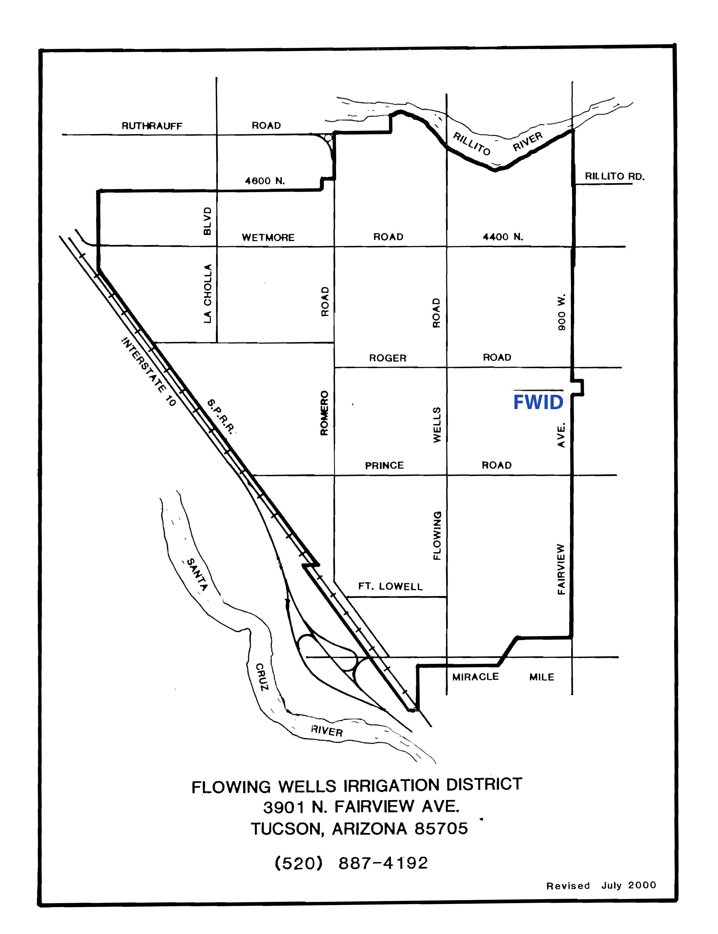 ServiceAreaMap Flowing Wells Irrigation District