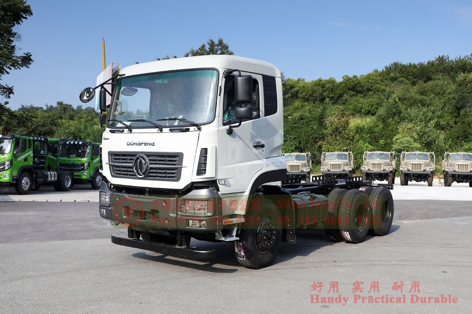 Dongfeng three axle truck 25 tons chassis 280 hp export heavy duty