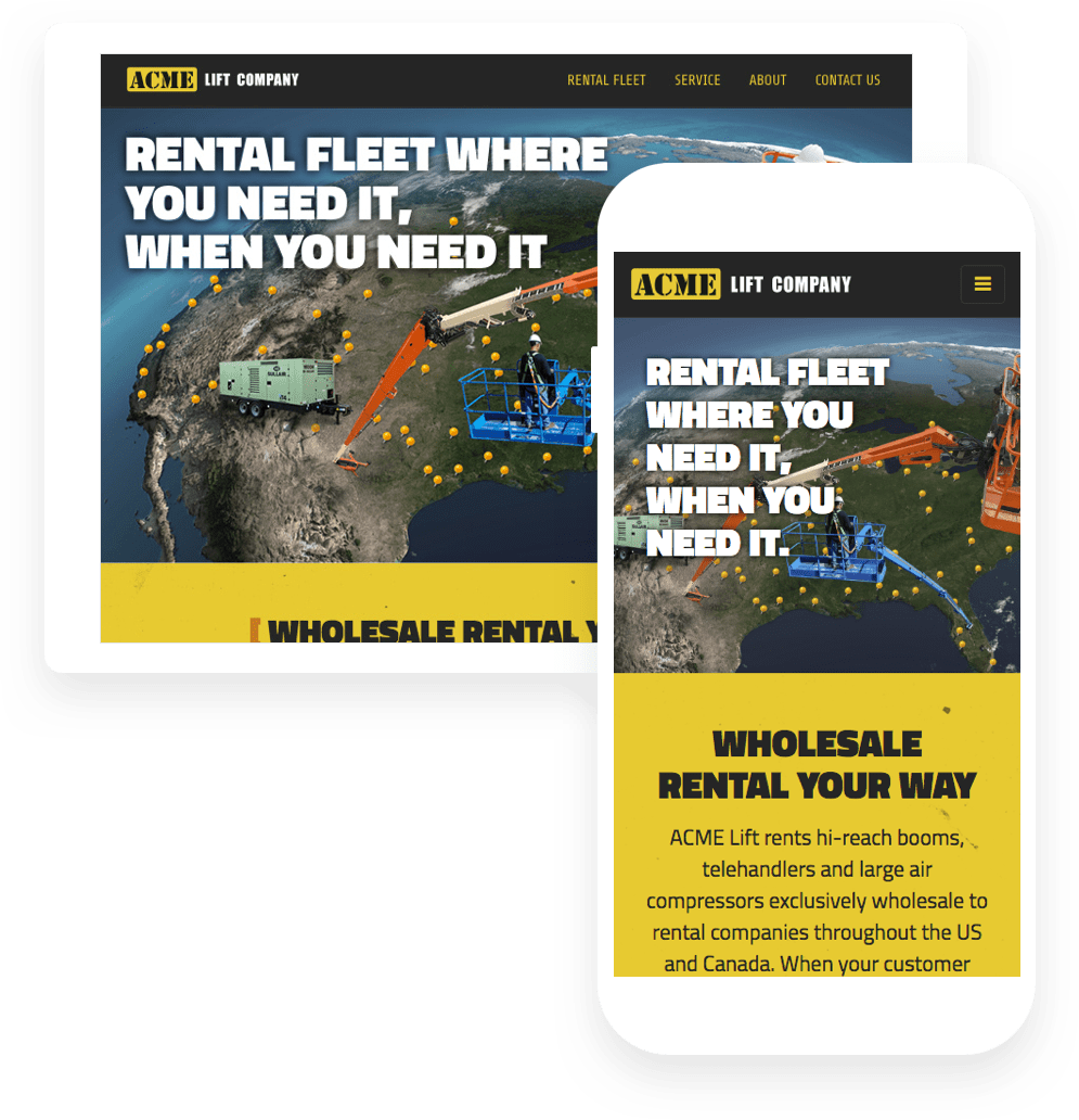 Case Studies Acme Lift Industry Leader In Heavy Equipment Rentals