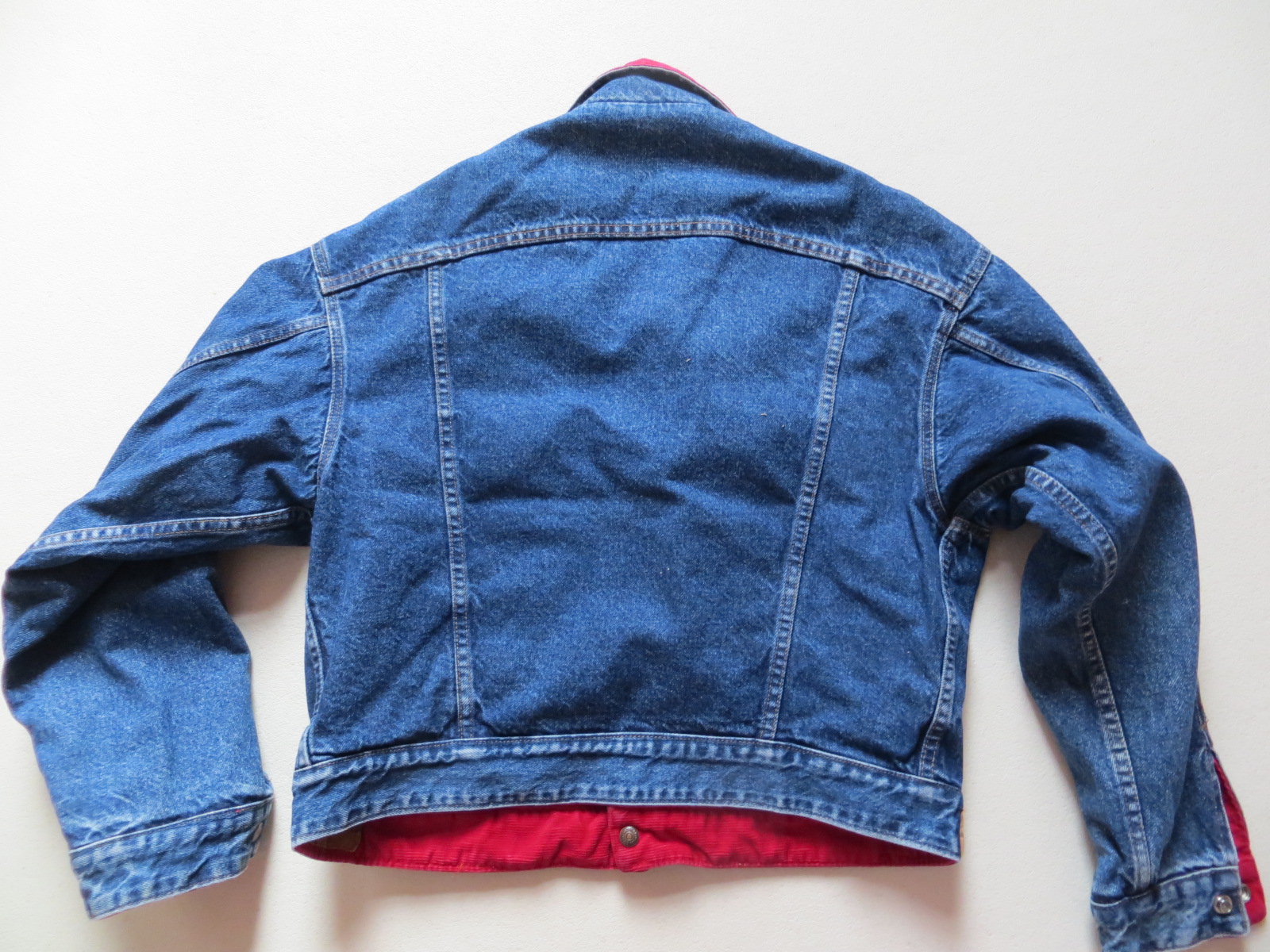 Levi's Jeans 2 in1 Jacke, Wendejacke Gr. M, Cordjacke ROT Jeansjacke