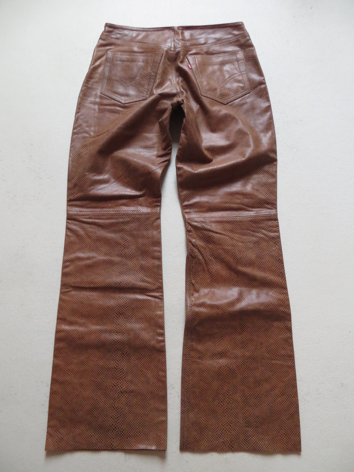 Levi's Damen Leder Jeans Hose, W 30 /L 32, Echt Lederjeans im Schlangen