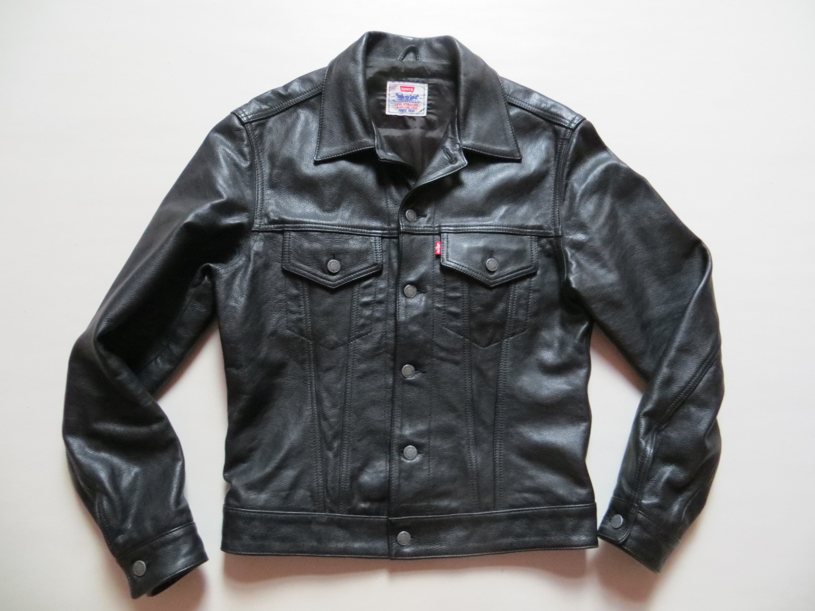 Levi's SLIM Jacke Lederjacke Gr. L (M) schwarz ! EchtLeder Jeansjacke