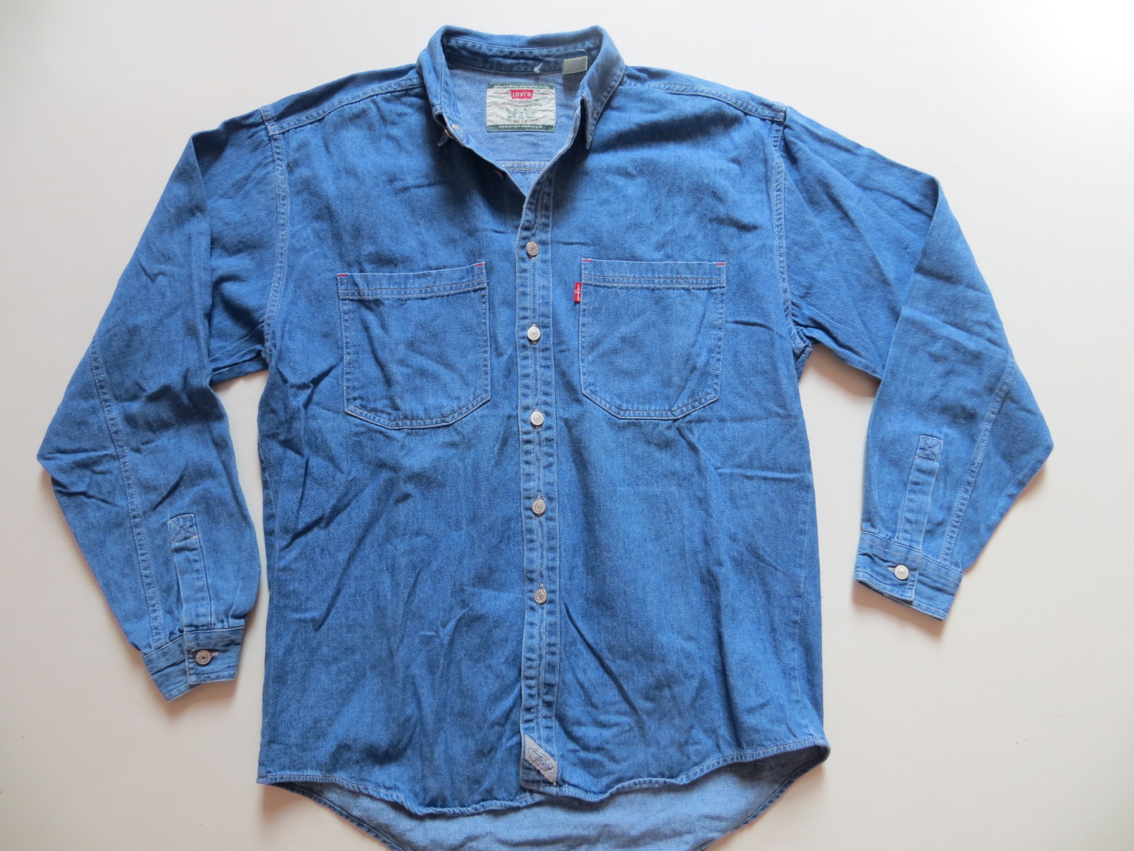 Levi's Herren Jeans Hemd Jeanshemd Gr. M, Vintage Denim mit RICHTIGEN Knöpfen ! eBay