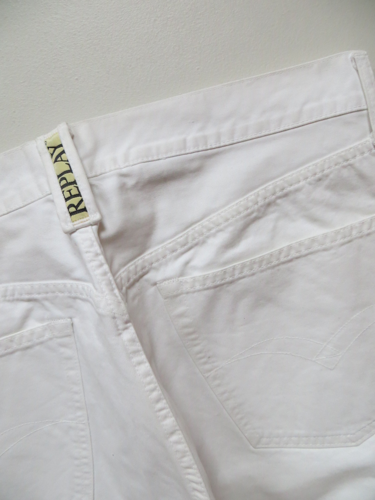 Replay 901 SHORT Jeans Hose W 36 Weiß ! Old School colored white Vintage Denim ! eBay