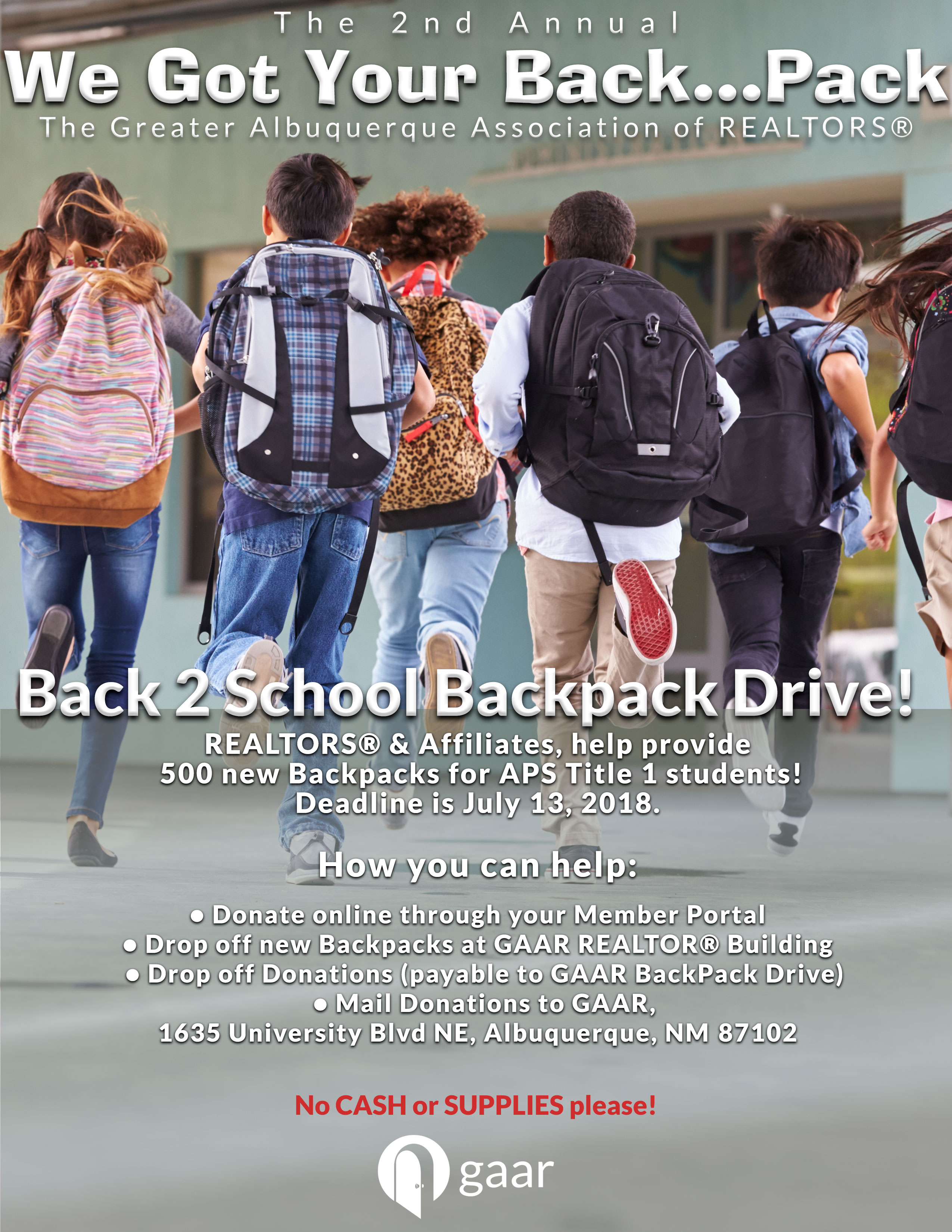 337 Backpacks still needed for Homeless Students this Fall GAAR Blog
