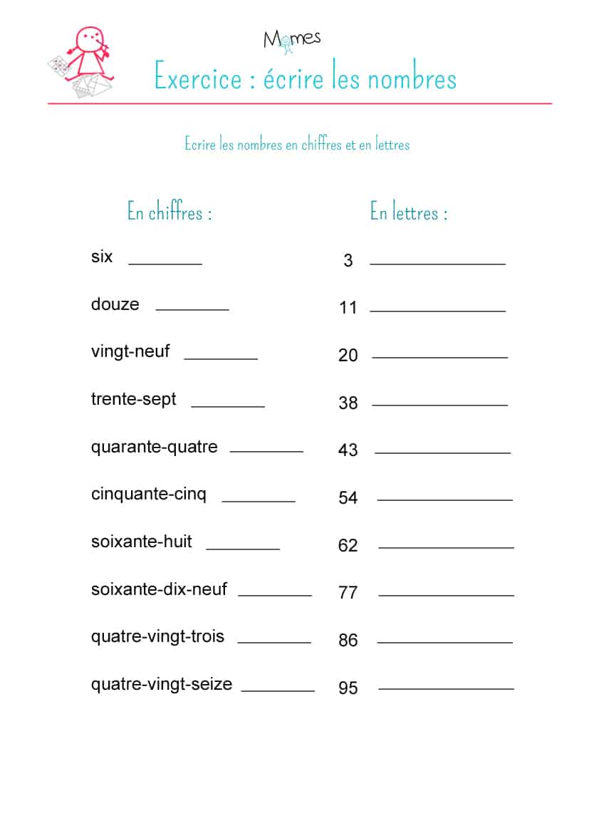 Comment écrire les chiffres en lettres