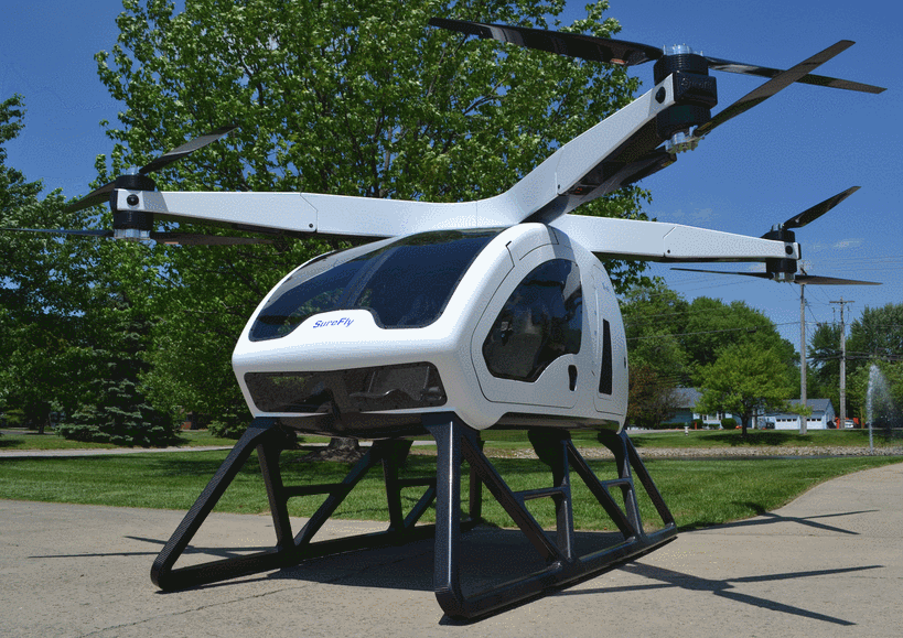 SureFly Personal Helicopter with 70mph Max Speed