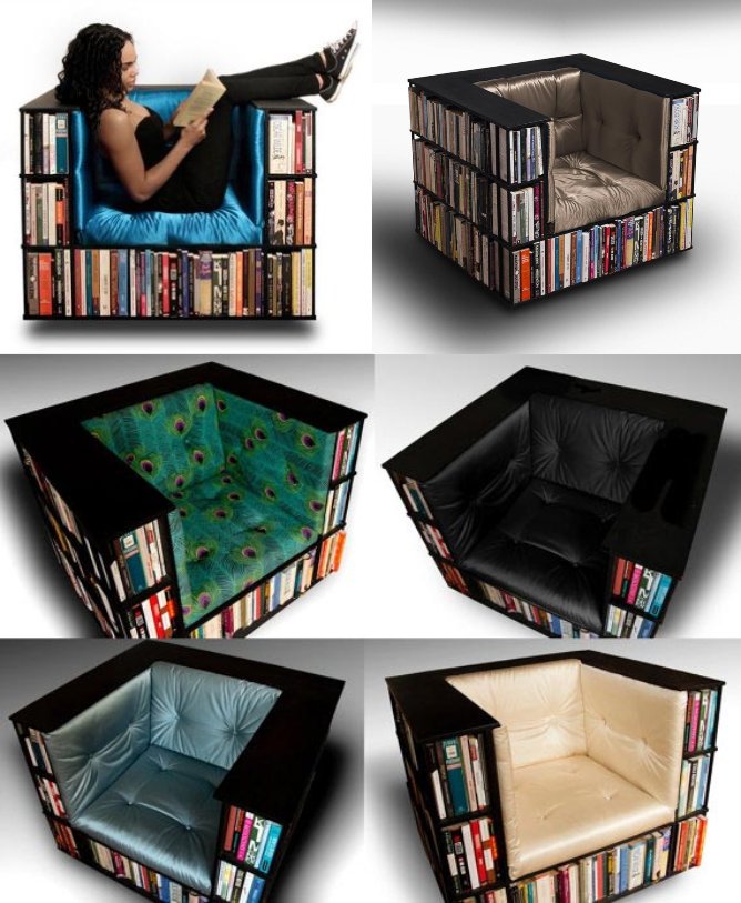 Library Bookcase Chair
