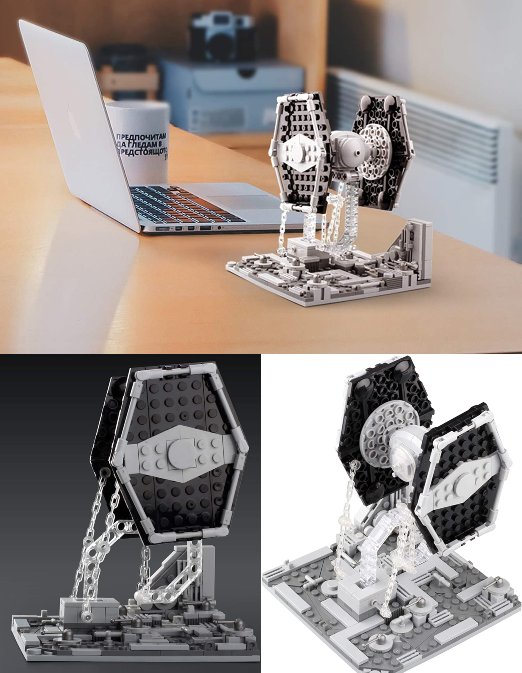 TIE Fighter Tensegrity Model Building Kit