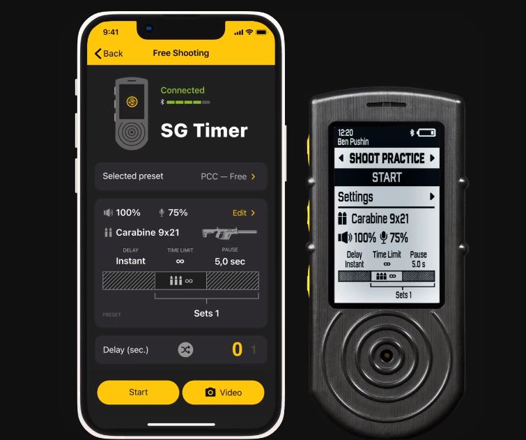 SG Timer App Connected Shot Timer