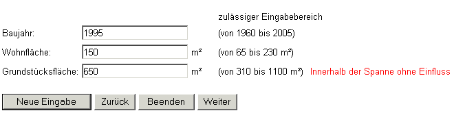 Hilfe und Hinweise zum ImmobilienPreisKalkulator