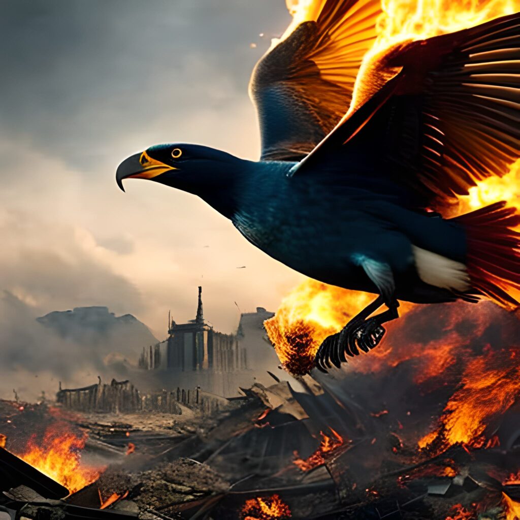 Burn Down the Capitol created with Bing AI
