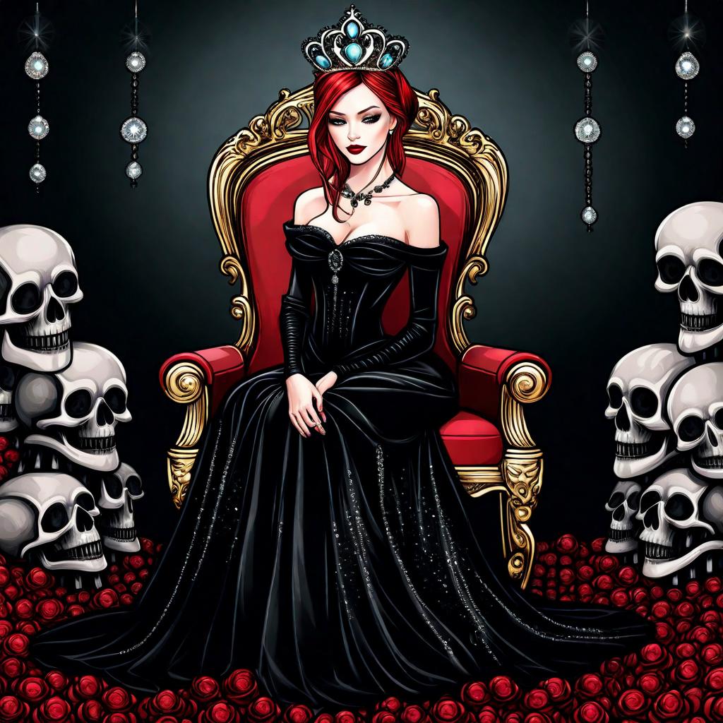 Wednesday, the Princess of Chaos (The 3rd Sister) created with NightCafe AI