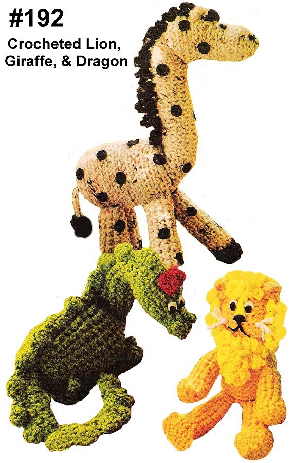 Crocheted and knitted patterns to make doilies, a cowboy hat, farm