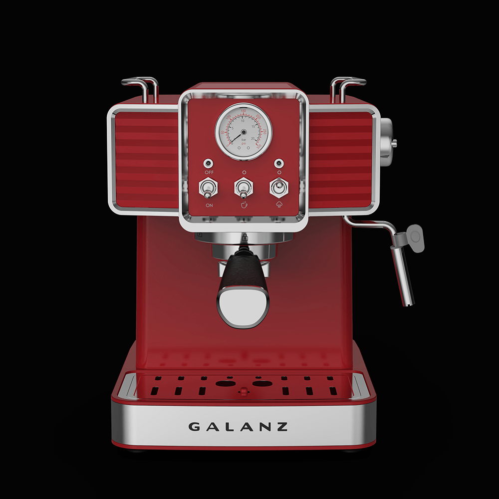 GLEC02RDRE14 Retro Espresso Coffee Machine Galanz Thoughtful