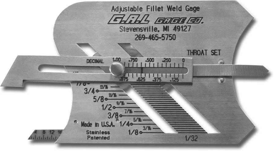 G.A.L. Gage Company Weld Measuring Gauges Adjustable Sizes