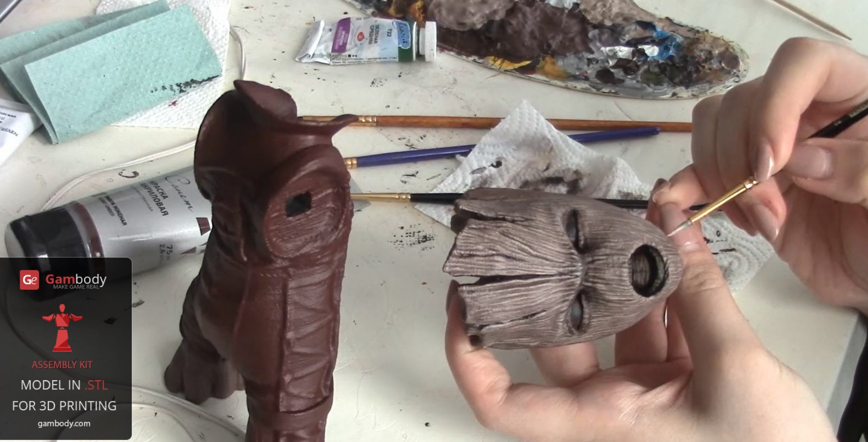 How to HandPaint Groot 3D Model Tutorial Gambody, 3D