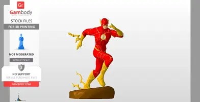 The Flash Statue - STL files for 3D Printing | Gambody Stock