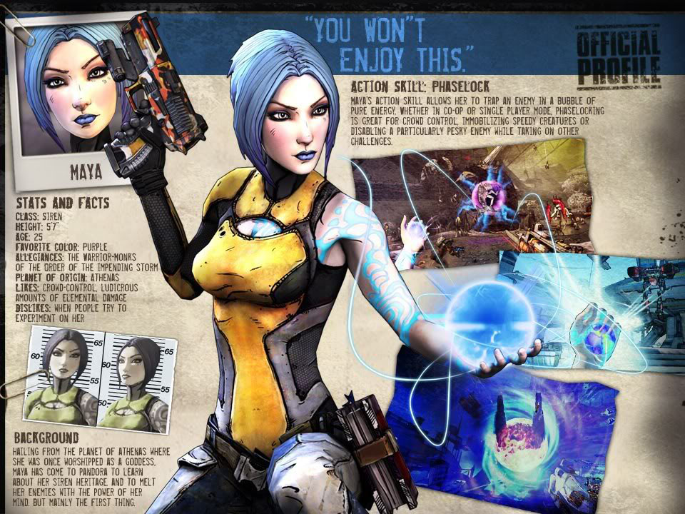 Maya the Siren from the Borderlands Series